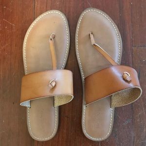 Merona Brown Leather Sandals (Size 8.5)